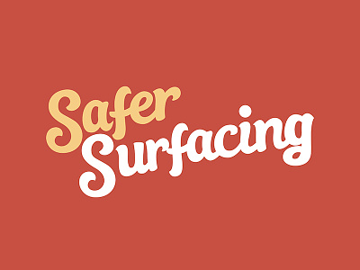 Safer Surfacing - colour options colour options custom type fun hand drawn lettering logo logotype original typeface typography wip