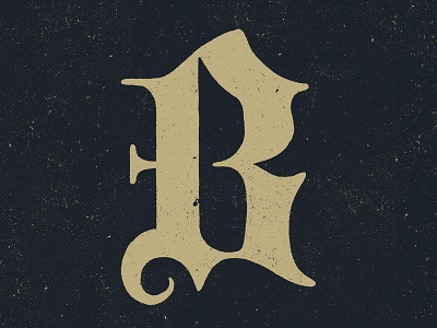 'B' Monogram - concept b concept gothic hand lettering illustration letter logo monogram typography