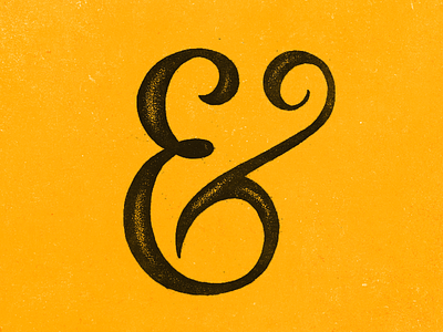 Ampersand ampersand design hand drawn hand lettering illustration ink stamp typography