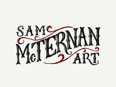 Sam McTernan Logo - Final art hand drawn hand lettering illustration ink logo type typography