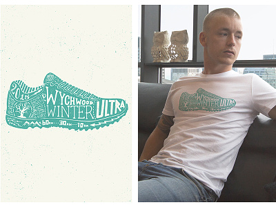 T-shirt Design - Wychwood Winter Ultra design hand drawn hand lettering illustration ink mock up run t shirt typography
