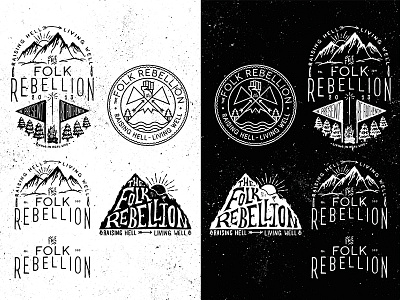 Logo Concepts hand drawn hand lettering illustration ink logo rebellion type typography