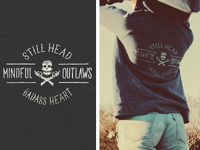 Mindful Outlaws - hoodie apparel hand drawn hand lettering hoodie illustration outlaws rebellion skull typography
