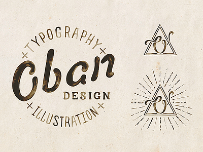 Oban Logo Concept concept hand drawn hand lettering illustration logo paint type typography