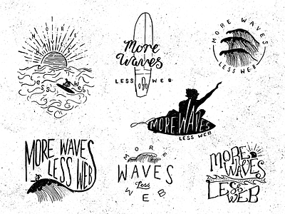 More Waves t-shirt concepts concept hand drawn hand lettering illustration ink surfing t shirt typography waves