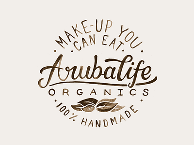 Arubalife Logo hand drawn illustration logo typography