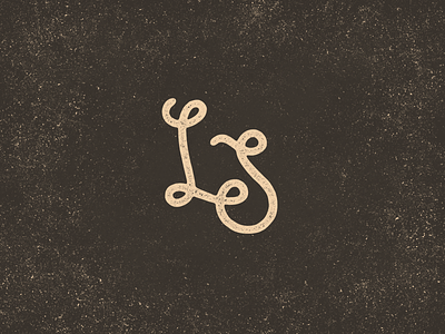 LS - simple monogram illustration lettering line logo monogram typography