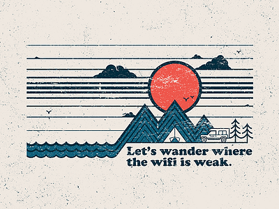 Let's wander - T shirt graphic 