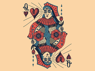 Queen of Hearts - full by Oban Jones on Dribbble