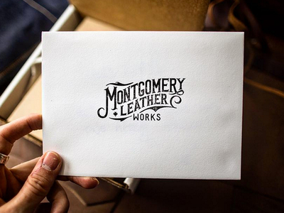 Montgomery Leather Works Logo hand lettering illustration leather lettering logo type typography
