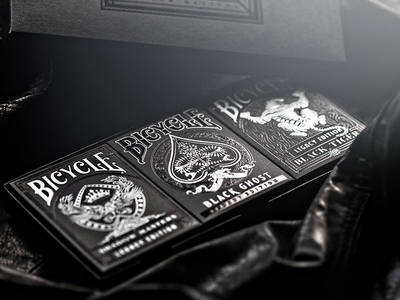 Black Legacy Collection black cards gambling ghost illustration magic photography playing cards print shadow tiger