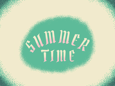 Summer Time 50s cartoon disney dots illustration retro stipple summer typography vintage