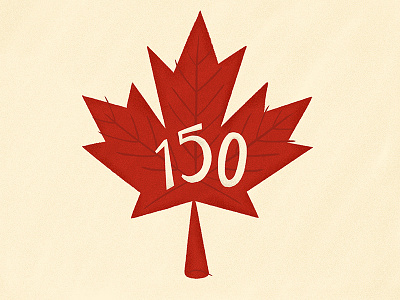 Canada Day 150 canada canada day cartoon flag hand drawn illustration maple leaf retro typography vintage