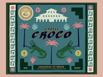 L'hotel Croco Wine Label 1