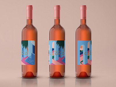 L'hotel Croco Wine Label