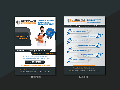 Flyer - Genovasi (Malaysian University) admission advertisment flyer