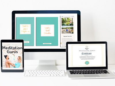 Meditation Certificates with Mockup