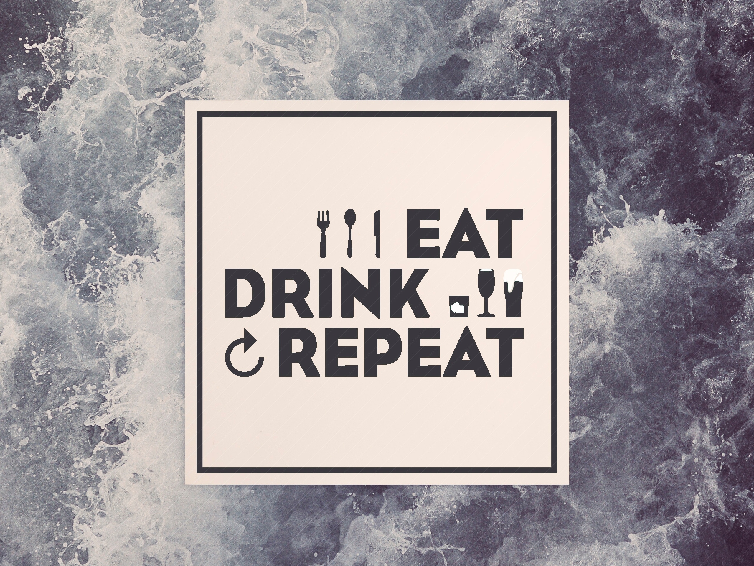 Eat Drink Repeat by AK on Dribbble