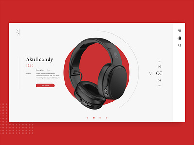 Skullcandy action animation audio branding design ecommerce gaming headphone illustration landing page motion design online store red redesign concept shopping store ui ux vector website