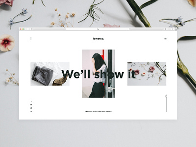 lamarue. branding clean concept design dribbble fashion girl grey illustration japan japanese landing page minimal minimalist simple tokyo ui ux vector website