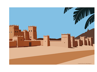 sahara illustration by MerSoDesign desert design illustration morocco sahara sand vector yellow