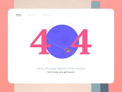404 Page art daily 100 challenge design flat minimal ui ux web website