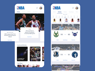 NBA App - Redesign