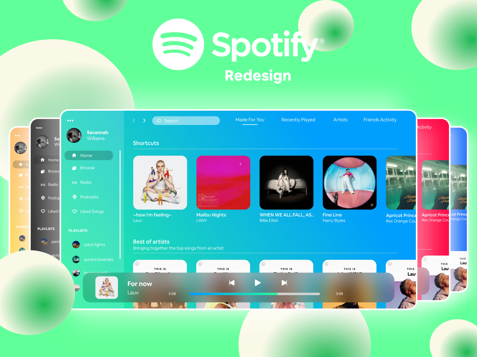 Spotify Redesign by Lennard Lim on Dribbble