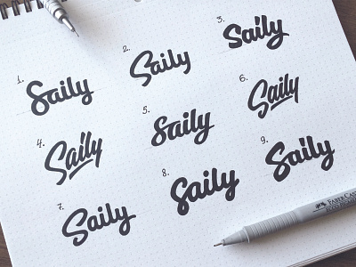 Early Saily logo sketches