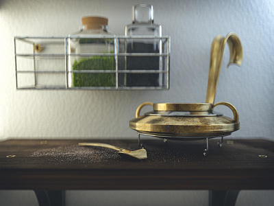 Spices 3d cinema 4d digital photography environment lighting model modelling octane render scene still life texturing