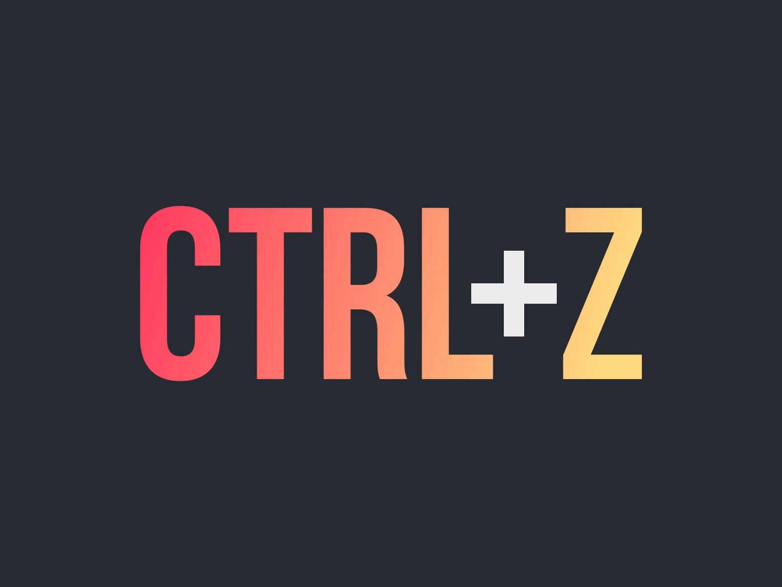 CTRL + Z by Daniel Christensen on Dribbble