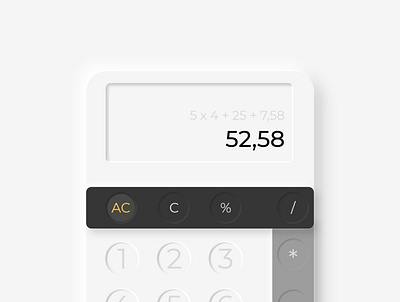 #DailyUI [3] Calculator app daily dailyui design master minimal ui uidesign ux website