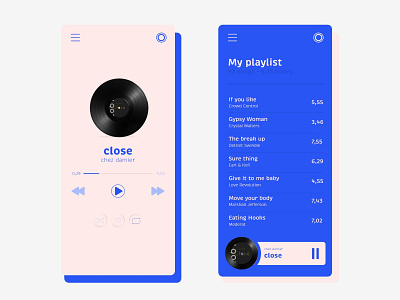 #DailyUI [5] Music Player app branding daily dailyui design minimal ui uidesign ux vector