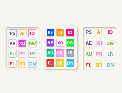 Adobe Creative Suite icons pack adobe app branding daily icon icons logo minimal suite typography ui ux