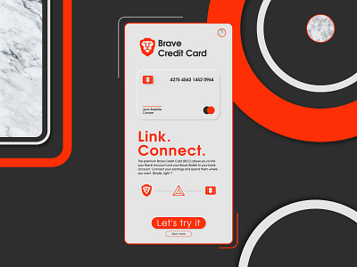 #DailyUI [18] Brave Credit Card Onboard bitcoin brave creative crypto crypto wallet cryptocurrency dailyui design master minimal ui uidesign ux wallet