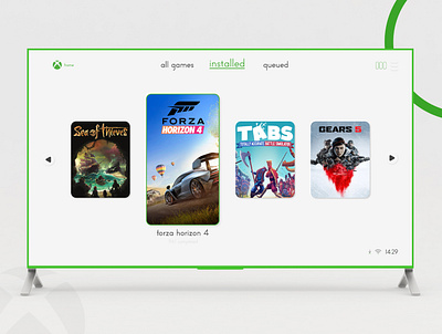 #DailyUI [20] Xbox TV APP app daily dailyui design home minimal tv ui uidesign ux xbox xbox one