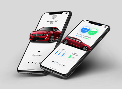 Peugeot 508 Companion app brand car daily dailyui design ergonomy icon minimal peugeot ui ux