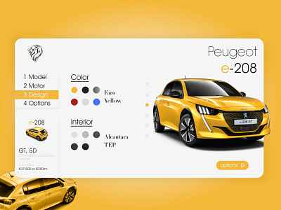 #DailyUI [26] Peugeot Customize branding car dailyui design minimal motor peugeot ui uidesign ux web website