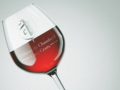 Château de Chambord // 500 wine anniversary // Glass branding castle chambord chateau design france red wine wine glass wine label winery