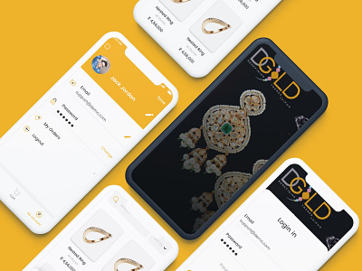 Jewellery App Concept app ui ux vector