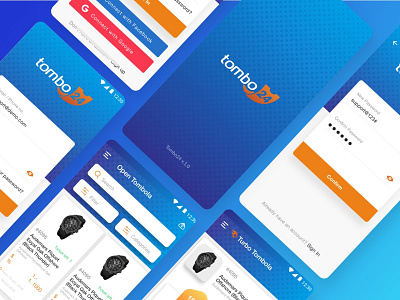 Tombola app concept ui ux