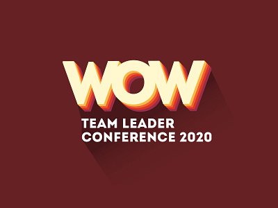 WOW Staff Conference Logo design illustration logo minimal typography