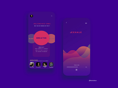 Meditation App | Concept app design interface iudesign ui uidesigner userinterface ux uxdesign uxdesigner