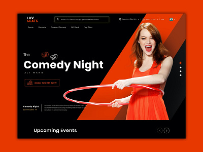 Ticket Booking Landing Page booking page event design landing page product design seat booking ticket booking ticket booking app ui design web design
