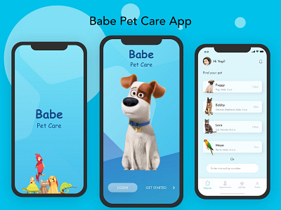 Babe Pet Care App app design mobile app design native app pet care pets care app pets health care petshop ui ux ux design