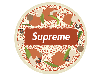 Supreme Pizza cherry design digital graphic illustration illustrator photoshop street supreme tisha wear