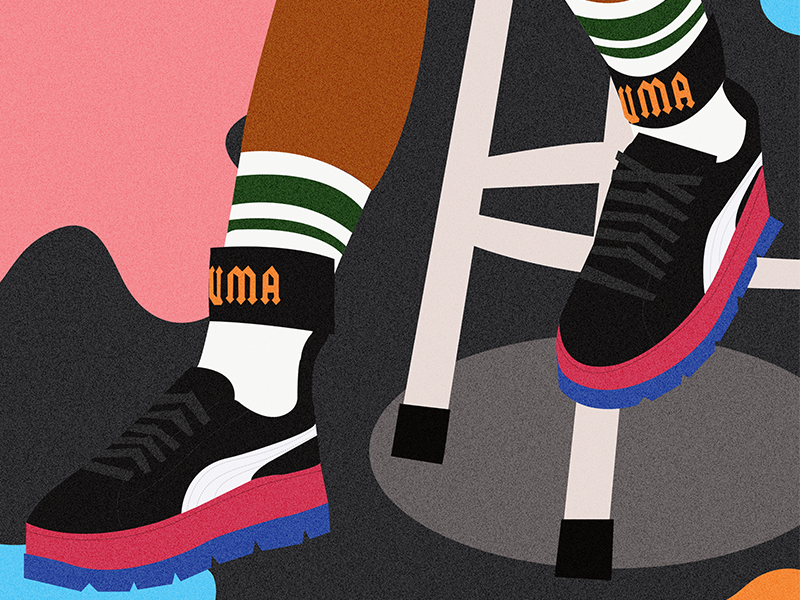 Fenty Puma vector fashion sneakers illustrator illustration