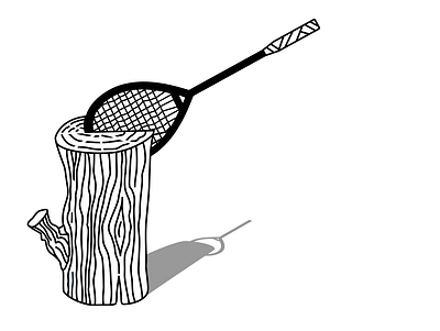 Tiebreak blackandwhite cut illustrator illutration log tennis tiebreak vector wood