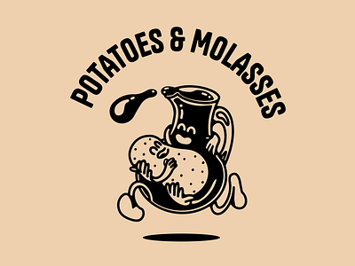 Potatoes & Molasses art autumn cartoon drawing fall font fun garden graphic illustration illustrator logo molasses over the garden wall potatoes procreate typo typographic wall