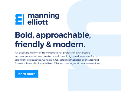 Manning Elliott Typography accountant branding logo tax